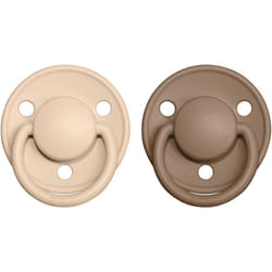 BIBS De Lux Natural Rubber Size 1: 0+ months Vanilla / Dark Oak 2 pcs