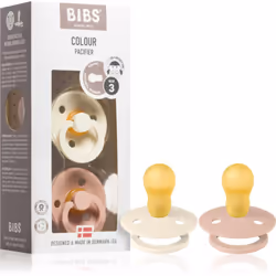 Faites confiance aux techniques traditionnelles pour apaiser votre bébé. La tétine BIBS Colour Symmetrical 18+ months procure ...
