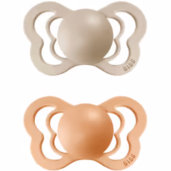 Faites confiance aux techniques traditionnelles pour apaiser votre bébé. La tétine BIBS Couture Natural Rubber Size 2: 6+ mon ...