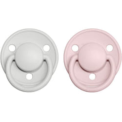 BIBS De Lux Natural Rubber Size 2: 6+ months Haze / Blossom 2 pcs