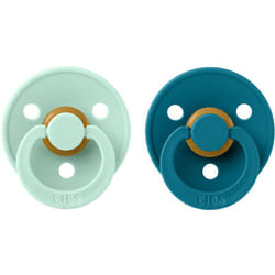 BIBS Colour Natural Rubber Size 1: 0+ months Nordic Mint / Forest 2 pcs