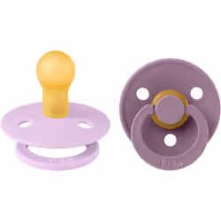Calmez immédiatement votre bébé agité. La tétine BIBS Colour Natural Rubber Size 1:&nbsp;0+&nbsp;mois est de forme et de dime ...