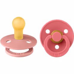 Calmez immédiatement votre bébé agité. La tétine BIBS Colour Natural Rubber Size 1: 0+ mois est de forme et de dime ...