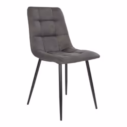 House Nordic Middelfart, Siège rembourré, Microfibre, Gris, Dossier rembourré, Microfibre, Gris