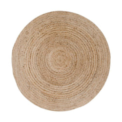 Bonami 1235312 tapis de sol Intérieure Rond Jute Marron, Crème