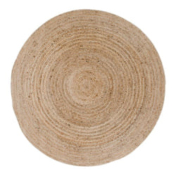 Bonami 1235314 tapis de sol Intérieure Rond Jute Marron, Crème