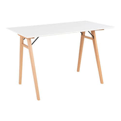 Bureau scandinave Vangsa blanc/bois - House Nordic - 60 - Bois - Panneaux de particules
