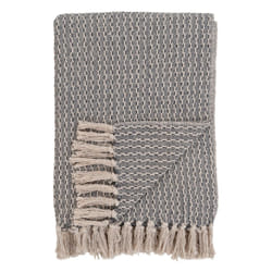 House Nordic Cort plaid 160 x 130 cm Coton Gris, Blanc
