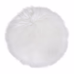 House Nordic 3981140, Coussin de chaise, Chaise, Cuir, Blanc, Rond, 350 mm
