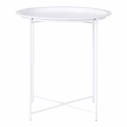 House Nordic Bastia, Table basse, Forme arrondie, 4 pieds, Blanc