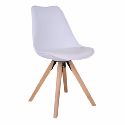House Nordic 1001020, Siège plat, Tissu, Bois, Blanc, Dossier rembourré, Bois, Blanc