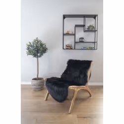 House Nordic 3981211 plaid 60 x 180 cm Polyester Noir