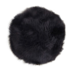 Galette de chaise en peau de mouton - Noir - lambskin seat
