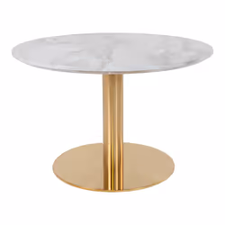 House Nordic Bolzano, Table basse, Forme arrondie, 1 pieds, Blanc