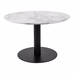House Nordic Bolzano, Table basse, Forme arrondie, 1 pieds, Blanc