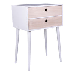 House Nordic 3704940060 Table de nuit et table de chevet 2 tiroir(s) Blanc, Bois