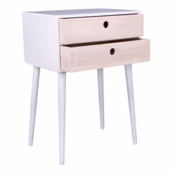 House Nordic 3704940060 Table de nuit et table de chevet 2 tiroir(s) Blanc, Bois