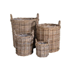Lot de 4 paniers en rotin - Naturel - Caor