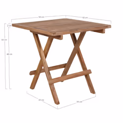 House Nordic 7501001 Table à café, latérale et de salon Table basse Forme carrée 4 pieds - Vue supplémentaire 7