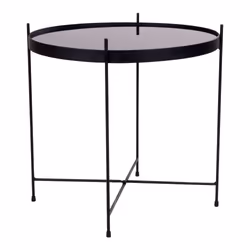 House Nordic Venezia, Table basse, Forme arrondie, 4 pieds, Noir