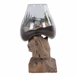 House Nordic 4501050 Bol décoratif Bois Verre, Acier, Bois