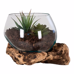 House Nordic San Marino Marron, Transparent Verre, Acier, Bois