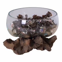 House Nordic San Marino Marron, Transparent Verre, Acier, Bois