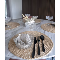 House Nordic 3984001 set de table Rond Naturel 4 pièce(s) - Vue supplémentaire 4