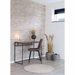House Nordic 3981300 tapis de sol Intérieure, Extérieure Rond Polyéthylène téréphthalate (PET) Sable