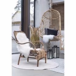 House Nordic 3981300 tapis de sol Intérieure, Extérieure Rond Polyéthylène téréphthalate (PET) Sable