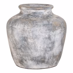 House Nordic Santo, Vase en forme d'amphore, Terre cuite, Gris clair, Mat, Antique, Intérieure