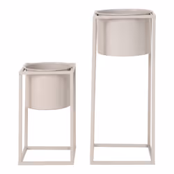 House Nordic Marla Beige, Gris Métal 2 pièce(s)