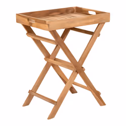 House Nordic 7501005, Meuble avec plateau TV, Forme rectangulaire, 4 pieds, Pliable, Bois