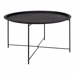 House Nordic 2101300 Table à café, latérale et de salon Table basse Forme arrondie 4 pieds