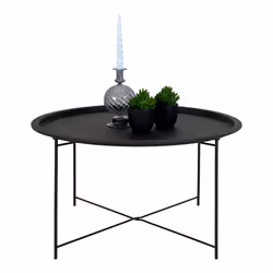 House Nordic 2101300 Table à café, latérale et de salon Table basse Forme arrondie 4 pieds