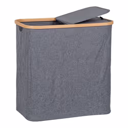 House Nordic 4401500, Rectangulaire, Bambou, Polyester, Gris foncé, Gris, 540 mm, 330 mm