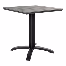 House Nordic 7501120, Noir, Aluminium, Polyester, Forme carrée, 1 pieds, Jambes en X, 700 mm