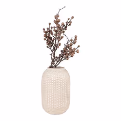 Vase en céramique rond avec motif House Nordic