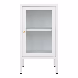 House Nordic 3001047, Vitrine, Colonne, Armoire murale, 2 étagères, 1 portes(s), Blanc