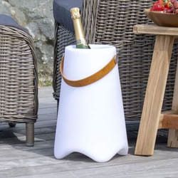 Lampe led seau à champagne 25x25x37,5 cm blanc