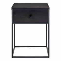 House Nordic 2101610, Table basse, Forme carrée, 4 pieds, Noir