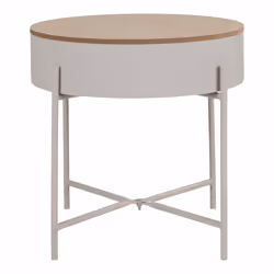 House Nordic Sisco, Table basse, Forme arrondie, 4 pieds, Bois naturel