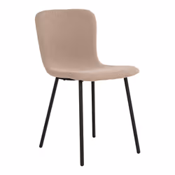 House Nordic 1001105, Chaise avec assise rembourrée, Polyester, Beige, Dossier rembourré, Polyester, Beige