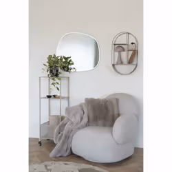 House Nordic Feira Tablette flottante Mural Acier Gris