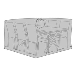 Housse table et 6 chaises 210g/m² polyester 600D enduit PU hydrofuge noir