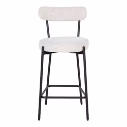 House Nordic 1001361 Tabouret de bar Siège rembourré Dossier rembourré 4 pieds
