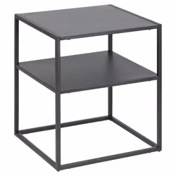 Actona Newton, Table de chevet, Noir, Acier, 450 mm, 400 mm, 505 mm