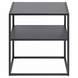 Newton Table de chevet 1 tablette de rangement, noir. - Noir