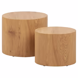 Tables Basses Bobochic xs - Lot de 2 tables basses ovales mylene Marron foncé - Marron foncé
