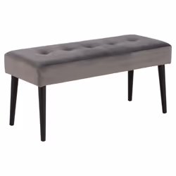 Actona Glory, Siège capitonné, Gris, Tissu, Noir, Acier, Universel